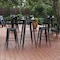 Flash Furniture 23.75 RD Bar Top Table Black Poly Top/Black Frame JJ-T14623H-60-BKBK-GG - alternate 1